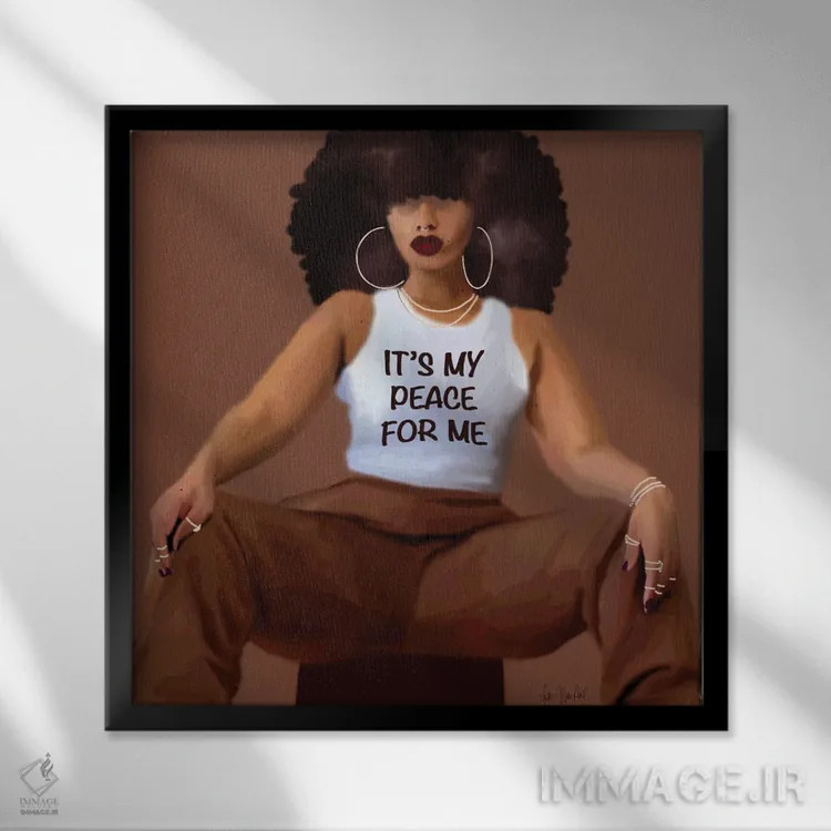 تابلو ارتعاشات بالا اثر فِیث ویت آن ای (نام مستعار هنری) - نمای قابدار مشکی