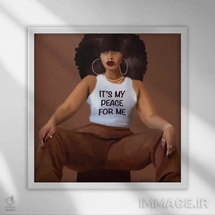 تابلو ارتعاشات بالا اثر فِیث ویت آن ای (نام مستعار هنری) - نمای قابدار سفید