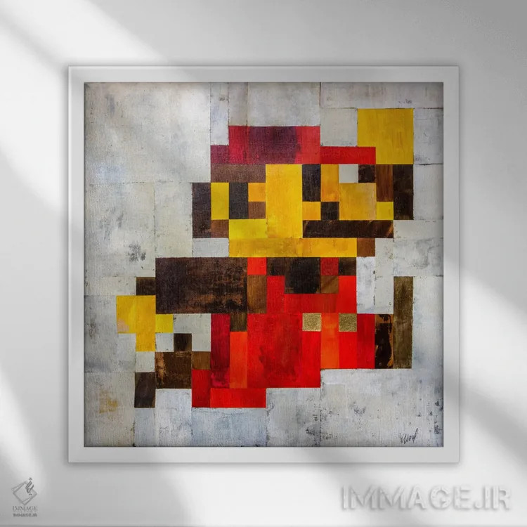 تابلو ماریو پستمدرن اثر فرانسیس وارد - نمای قابدار سفید