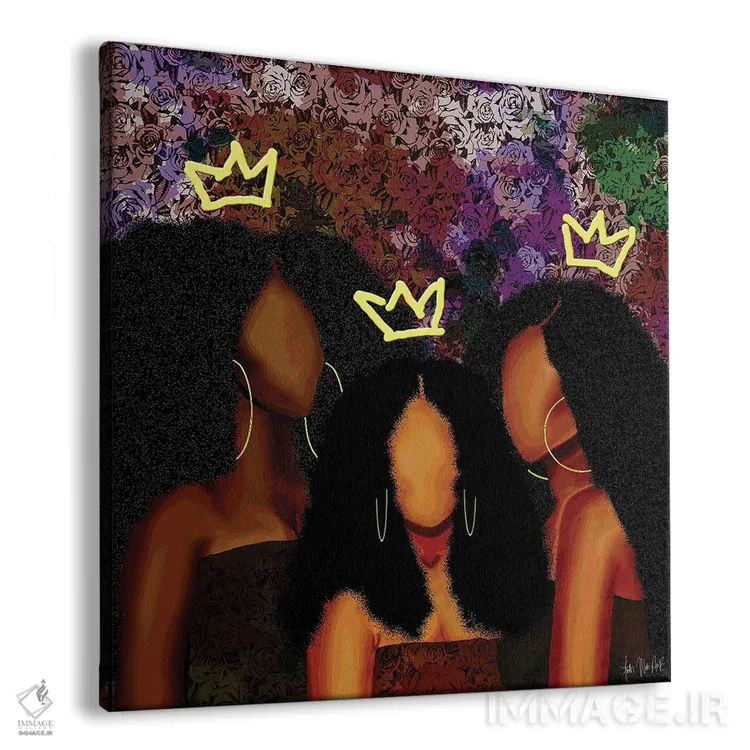 تابلو سه کویین (ملکهها با نگارش غیررسمی) اثر فِیث ویت آن ای (نام مستعار هنری) - نمای پرسپکتیو محصول