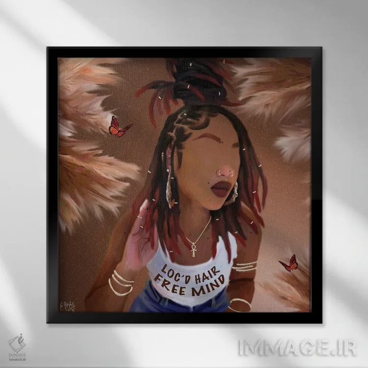 تابلو ذهن آزاد اثر فِیث ویت آن ای (نام مستعار هنری) - نمای قابدار مشکی