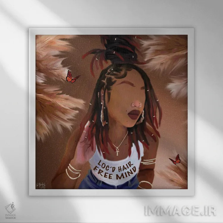 تابلو ذهن آزاد اثر فِیث ویت آن ای (نام مستعار هنری) - نمای قابدار سفید