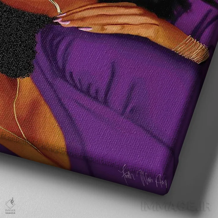 تابلو نگهش دار اثر فِیث ویت آن ای (نام مستعار هنری) - نمای نزدیک بافت بوم