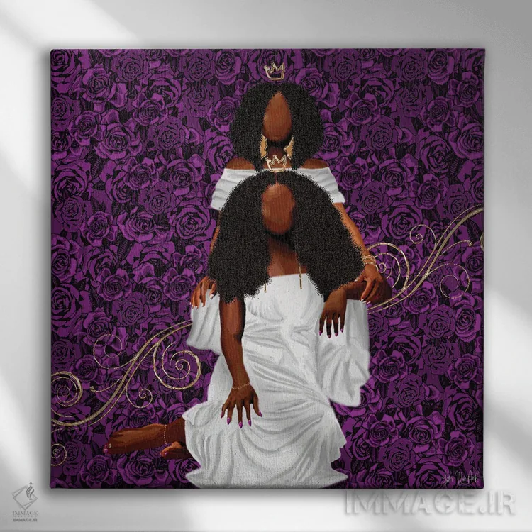 تابلو عشق مادری اثر فِیث ویت آن ای (نام مستعار هنری) - نمای روبهرو روی دیوار