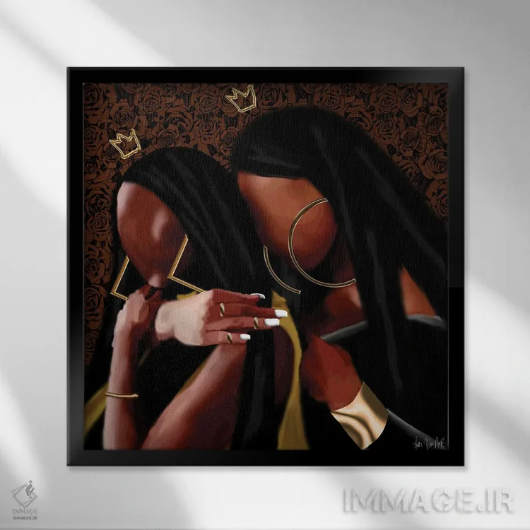 تابلو سیسی (خواهر یا دوست صمیمی غیررسمی) اثر فِیث ویت آن ای (نام مستعار هنری) - نمای قابدار مشکی