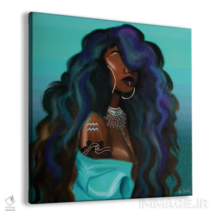 تابلو برج دلو (نماد زودیاک) اثر فِیث ویت آن ای (نام مستعار هنری) - نمای پرسپکتیو محصول