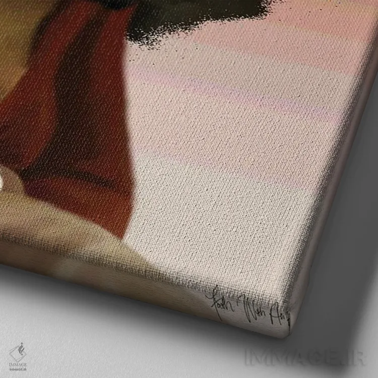 تابلو عایشه (نام خاص) اثر فِیث ویت آن ای (نام مستعار هنری) - نمای نزدیک بافت بوم