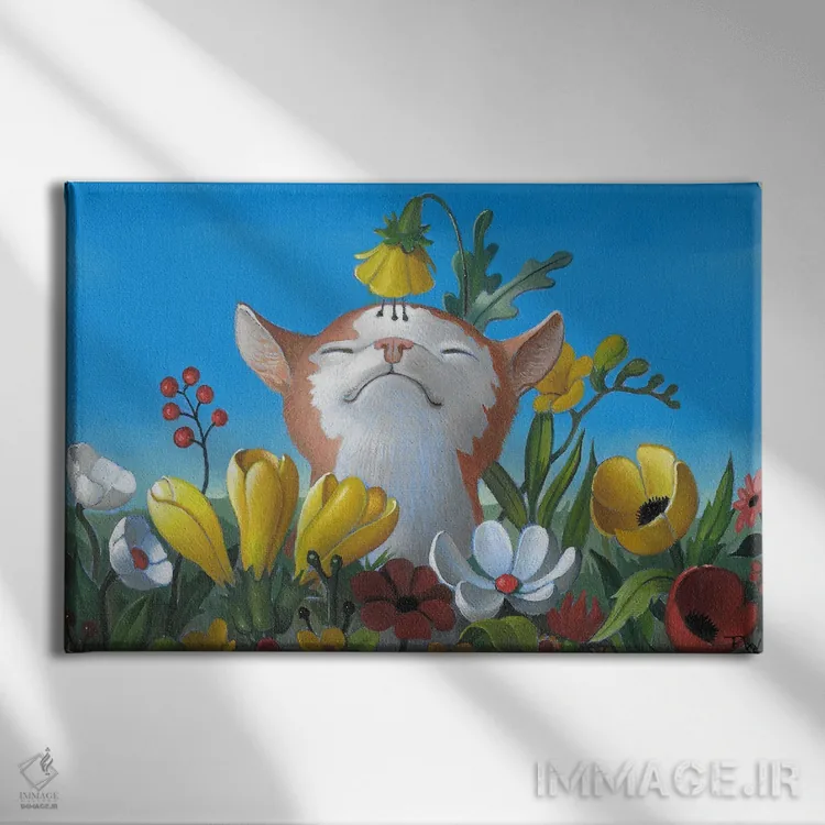 تابلو باز هم بهار شده اثر فرانک وارمدام - نمای روبهرو روی دیوار