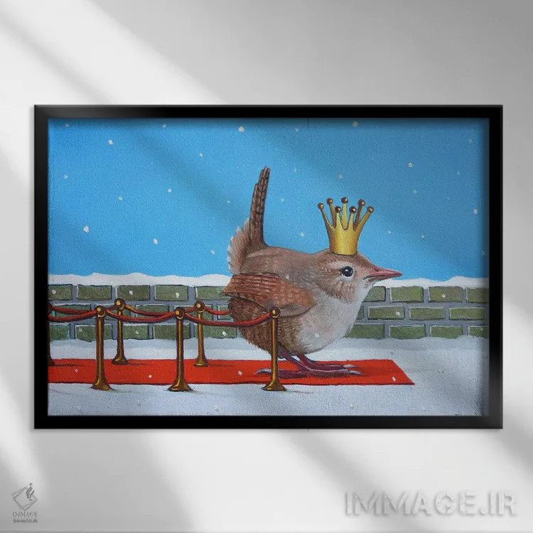 تابلو پادشاه زمستان اثر فرانک وارمدام - نمای قابدار مشکی