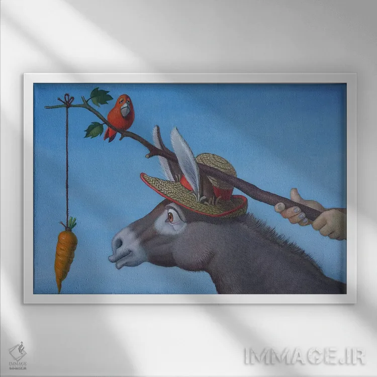 تابلو بله، او انجام میدهد اثر فرانک وارمدام - نمای قابدار سفید