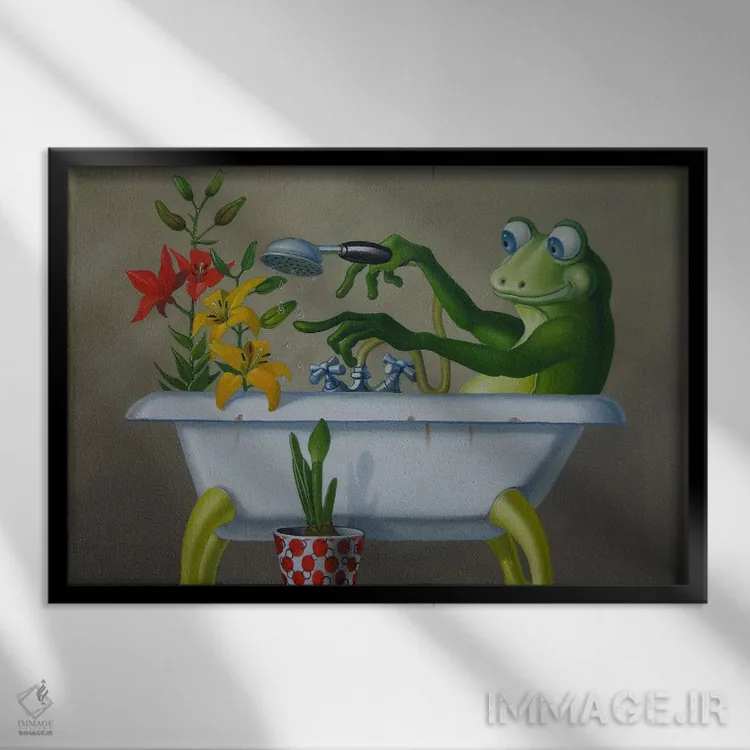 تابلو انگشتان سبز (باغبان موفق) اثر فرانک وارمدام - نمای قابدار مشکی