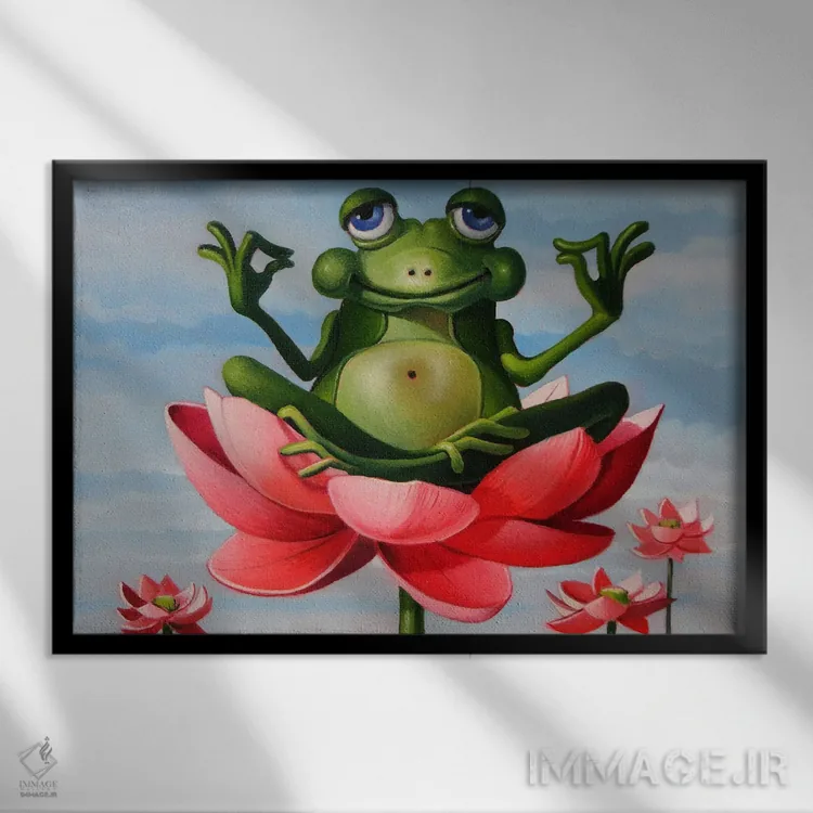 تابلو نمایش نیلوفر اثر فرانک وارمدام - نمای قابدار مشکی