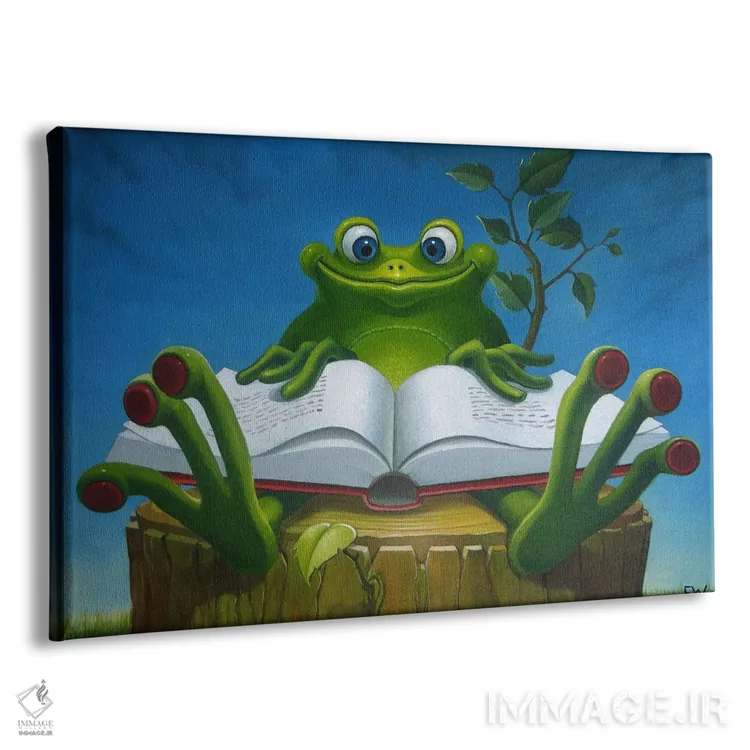 تابلو قورباغه قصهگو اثر فرانک وارمدام - نمای پرسپکتیو محصول