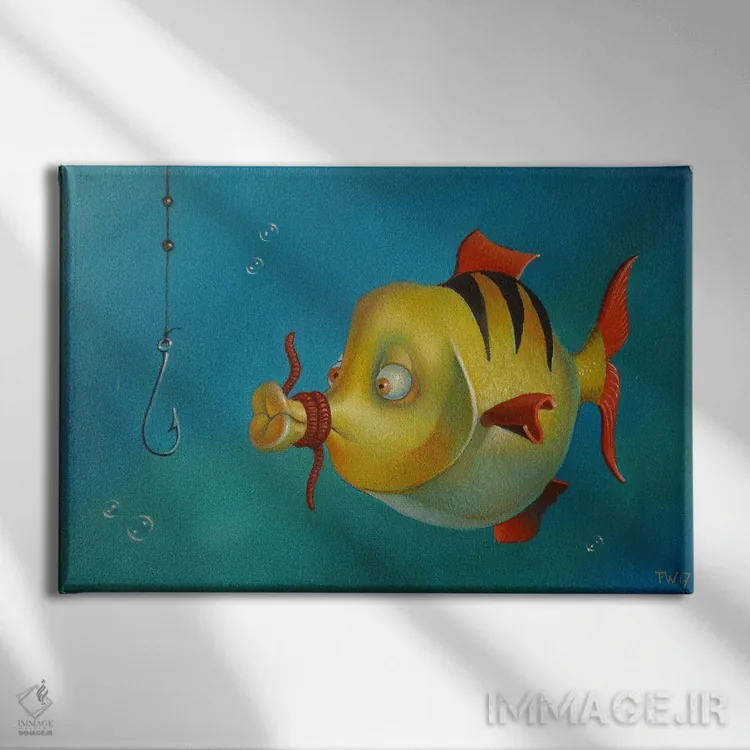 تابلو کرم مبارز ژاپنی اثر فرانک وارمدام - نمای روبهرو روی دیوار