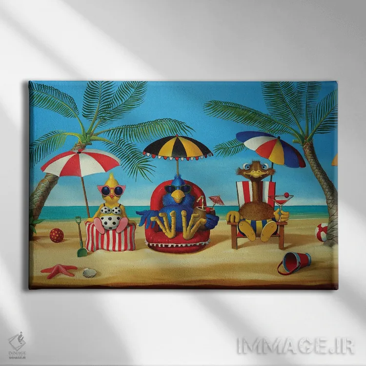 تابلو تعطیلات است اثر فرانک وارمدام - نمای روبهرو روی دیوار