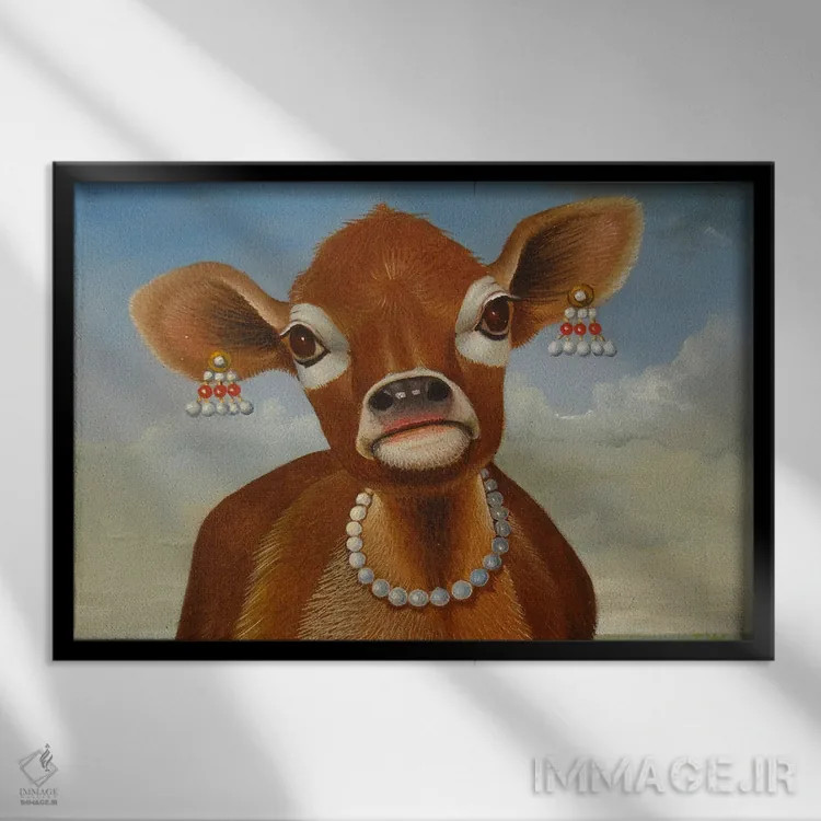 تابلو زیباترین دختر کلاس اثر فرانک وارمدام - نمای قابدار مشکی