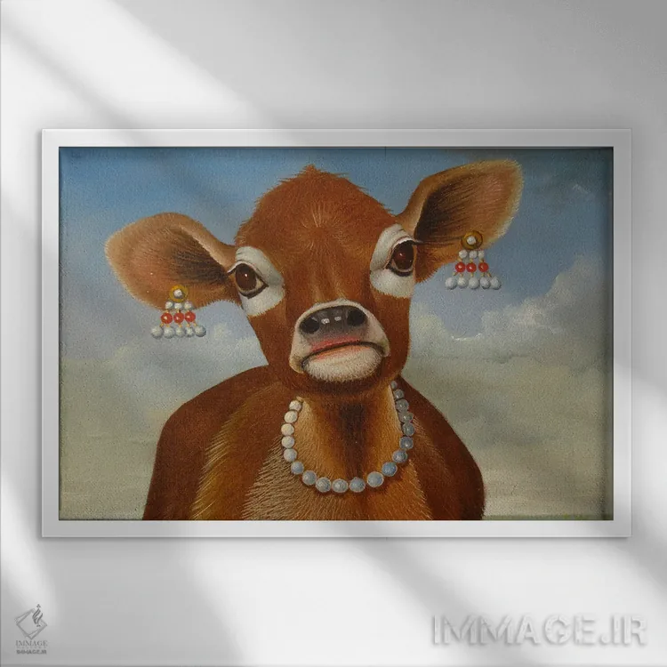 تابلو زیباترین دختر کلاس اثر فرانک وارمدام - نمای قابدار سفید