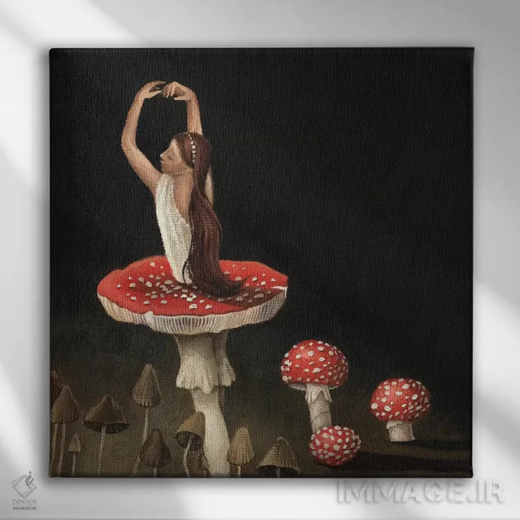 تابلو رقاص باله اثر فوکسی اند پیپر (برند هنری) - نمای روبهرو روی دیوار