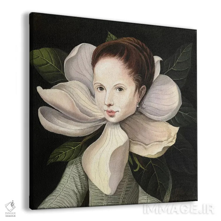 تابلو مانگولیا (نوعی گل) اثر فوکسی اند پیپر (برند هنری) - نمای پرسپکتیو محصول