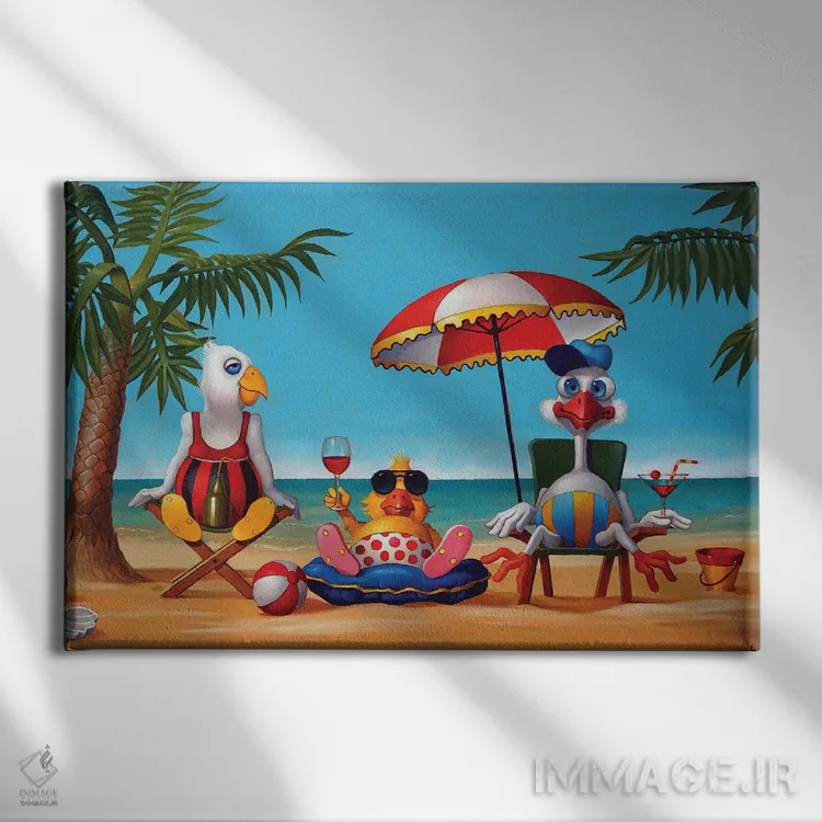 تابلو ساعت خوشی (اصطلاح: زمان تخفیف نوشیدنی) اثر فرانک وارمدام - نمای روبهرو روی دیوار