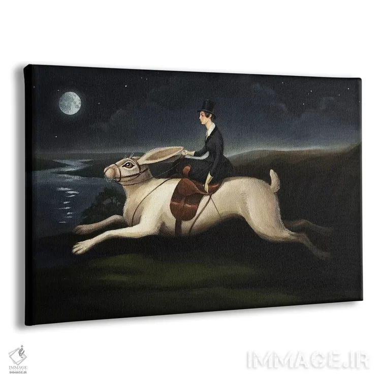تابلو سوارهٔ شبانه اثر فوکسی اند پیپر (برند هنری) - نمای پرسپکتیو محصول