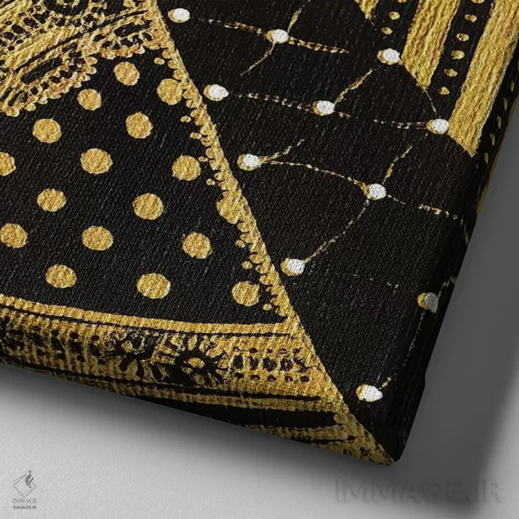 تابلو تیلدا (اسم خاص) اثر فوکسی اند پیپر (برند هنری) - نمای نزدیک بافت بوم