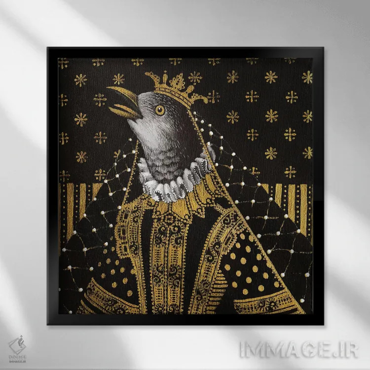 تابلو تیلدا (اسم خاص) اثر فوکسی اند پیپر (برند هنری) - نمای قابدار مشکی