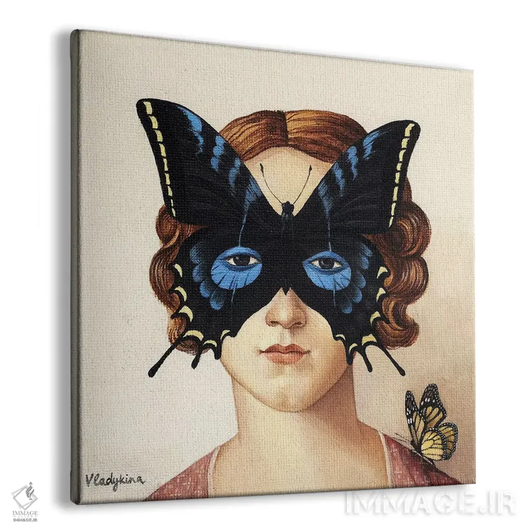 تابلو پروانه اثر فوکسی اند پیپر (برند هنری) - نمای پرسپکتیو محصول