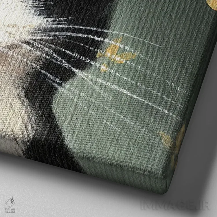 تابلو تاکسیدو (لباس رسمی مردانه) اثر فوکسی اند پیپر (برند هنری) - نمای نزدیک بافت بوم