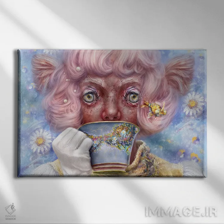 تابلو ۴۲ و ماهی تکشاخ اثر فیبل - نمای روبهرو روی دیوار