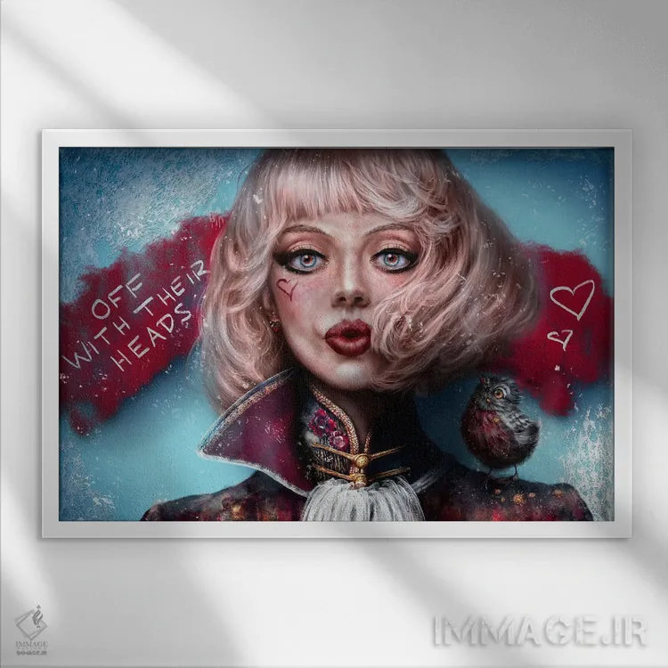 تابلو Tarts And Roses,قلبها، تارتها و گلهای رز اثر فیبل - نمای قابدار سفید