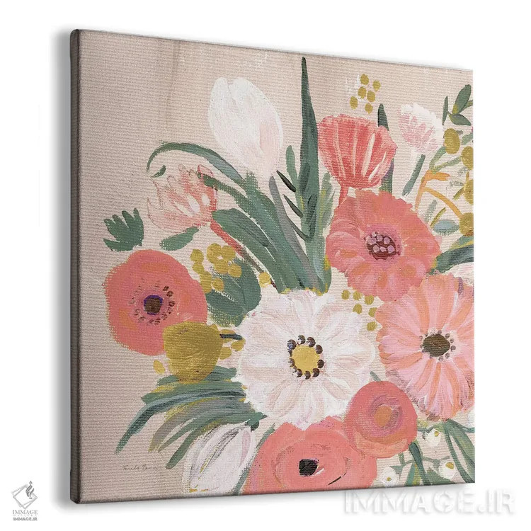 تابلو گلهای کلاسیک ۴، وارونه و مدرن اثر فریده زمان - نمای پرسپکتیو محصول