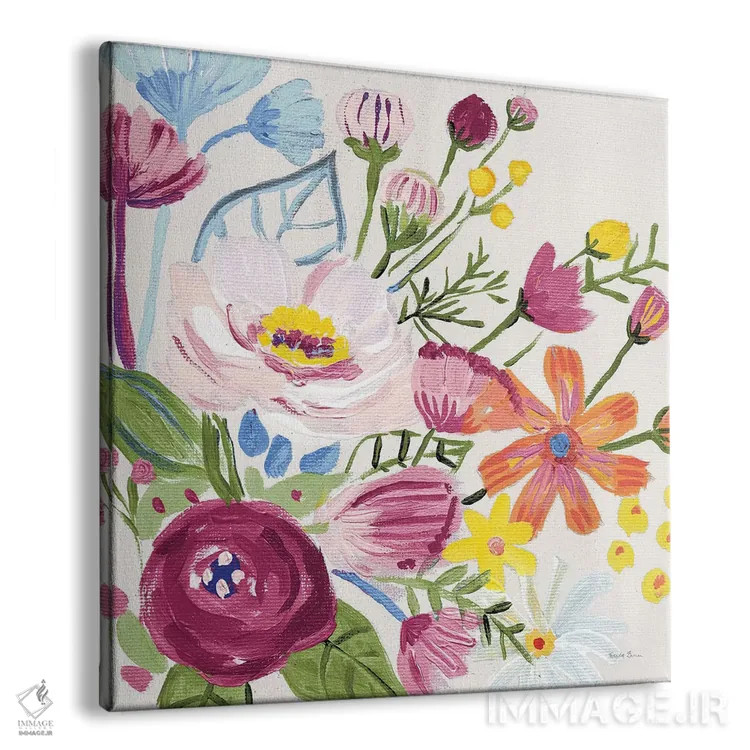 تابلو گلهای کلاسیک ۲ نسخه ۲ (برشزده) اثر فریده زمان - نمای پرسپکتیو محصول