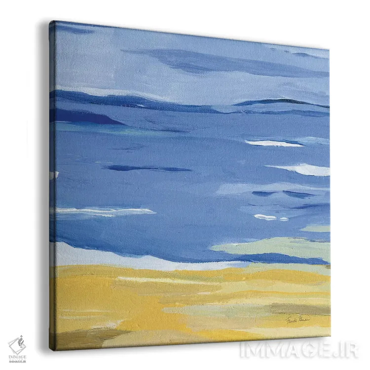 تابلو انتزاعی ساحلی اثر فریده زمان - نمای پرسپکتیو محصول
