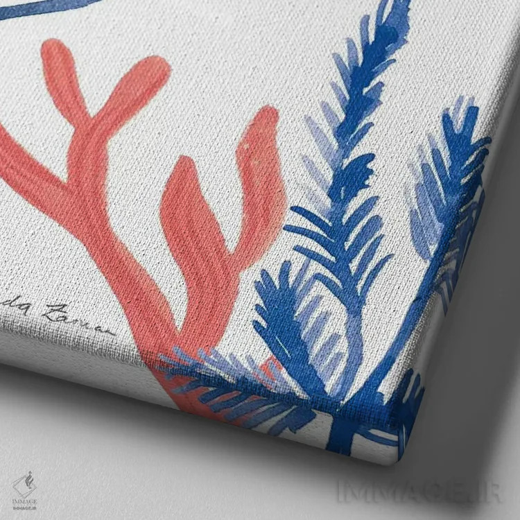 تابلو گوهرهای ساحلی ۲، غار مرجانی اثر فریده زمان - نمای نزدیک بافت بوم