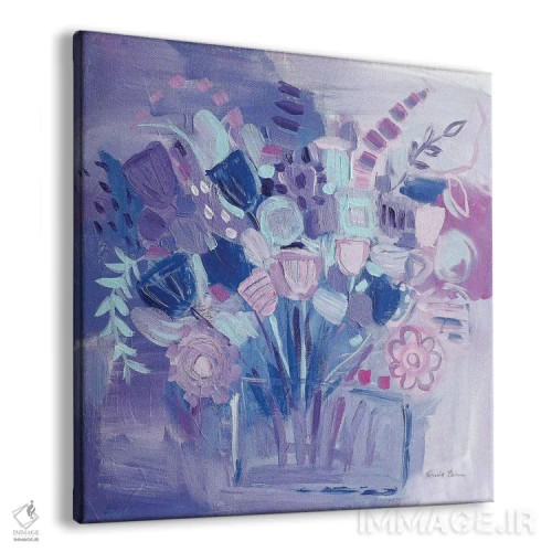 تابلو رنگهای ملایم باغ اثر فریده زمان - نمای پرسپکتیو محصول