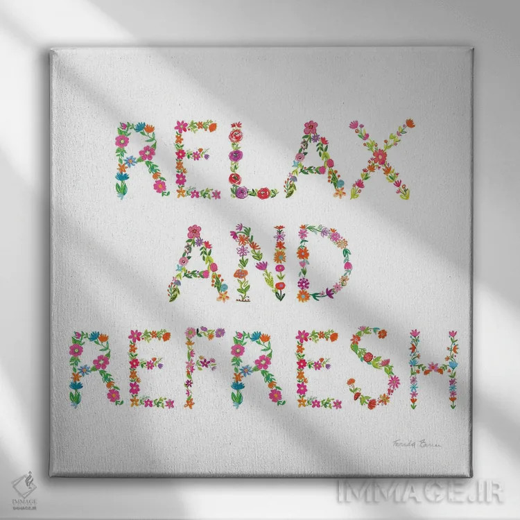 تابلو حمام گلدار آرامش و تازگی اثر فریده زمان - نمای روبهرو روی دیوار