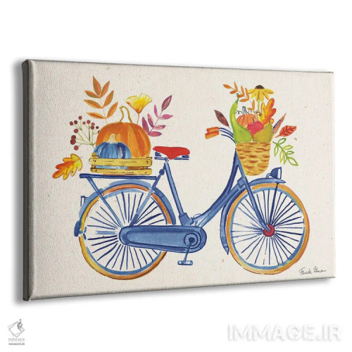 تابلو برداشت پاییزی ۱ (دوچرخه سورمهای) اثر فریده زمان - نمای پرسپکتیو محصول