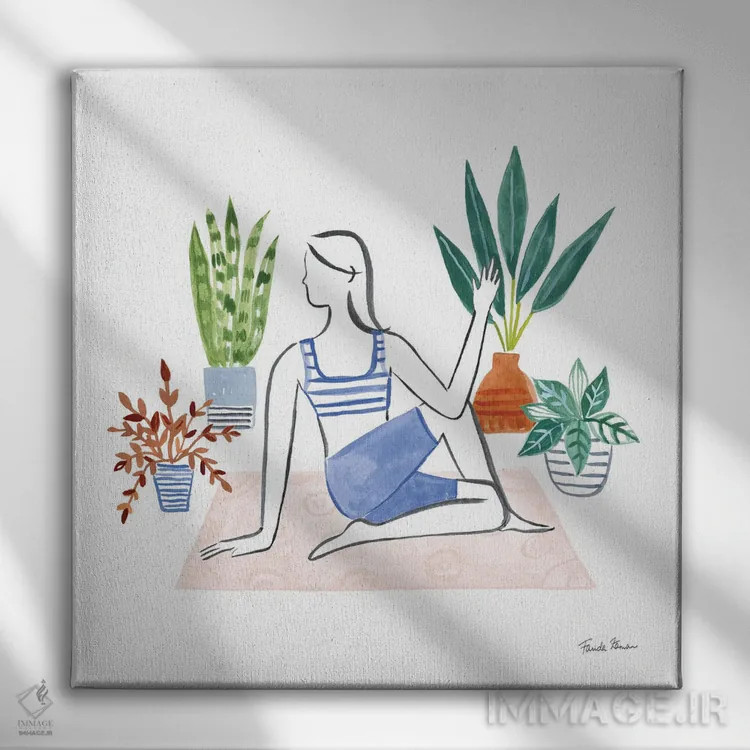 تابلو مراقبت از خود ۴ اثر فریده زمان - نمای روبهرو روی دیوار