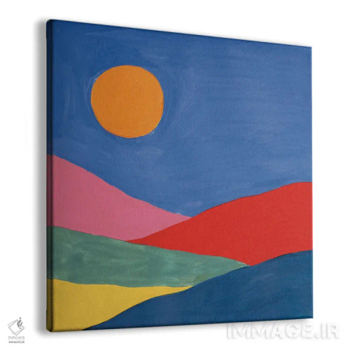 تابلو منظرهٔ بیابانی ۱ اثر فریده زمان - نمای پرسپکتیو محصول