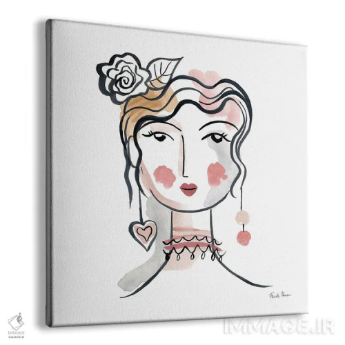 تابلو چهرههای زیبا ۲ (ملایم) اثر فریده زمان - نمای پرسپکتیو محصول