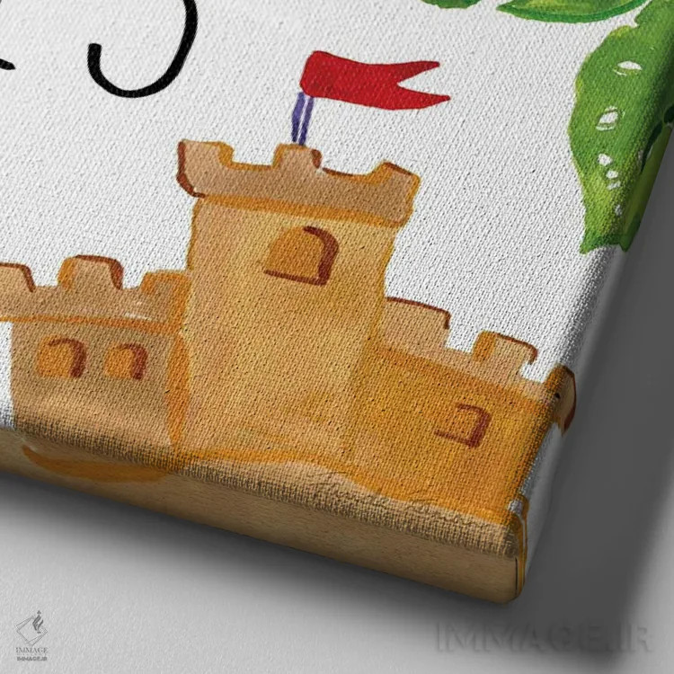 تابلو خانهٔ گرمسیری ۴ اثر فریده زمان - نمای نزدیک بافت بوم