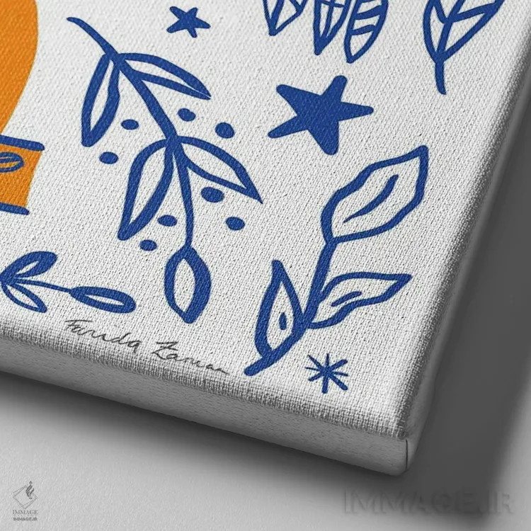 تابلو مرموز روزمره ۳ اثر فریده زمان - نمای نزدیک بافت بوم