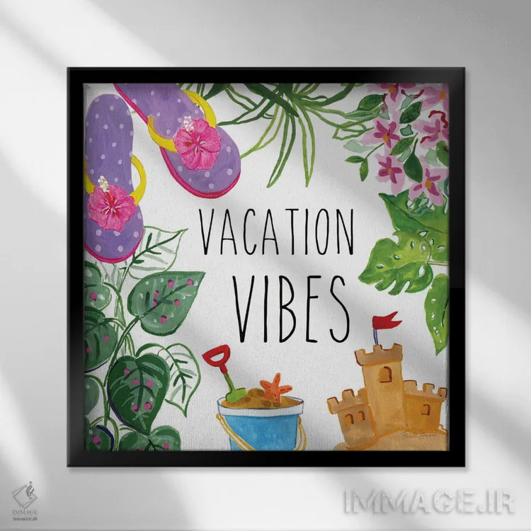 تابلو خانهٔ گرمسیری ۴ اثر فریده زمان - نمای قابدار مشکی