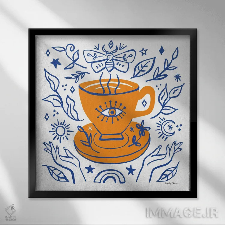 تابلو مرموز روزمره ۴ اثر فریده زمان - نمای قابدار مشکی