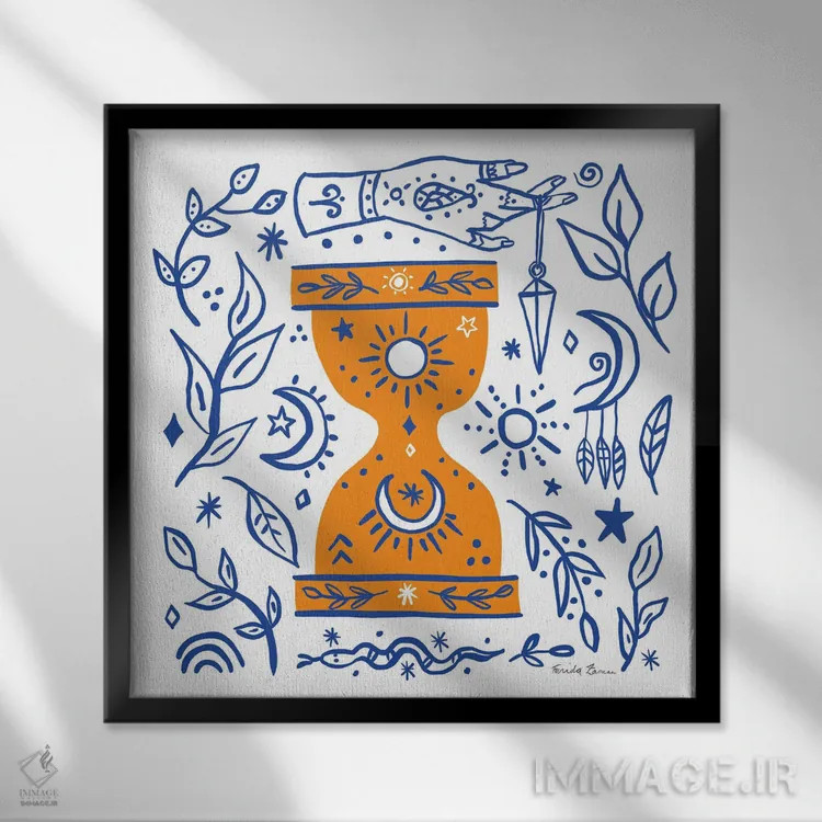 تابلو مرموز روزمره ۳ اثر فریده زمان - نمای قابدار مشکی