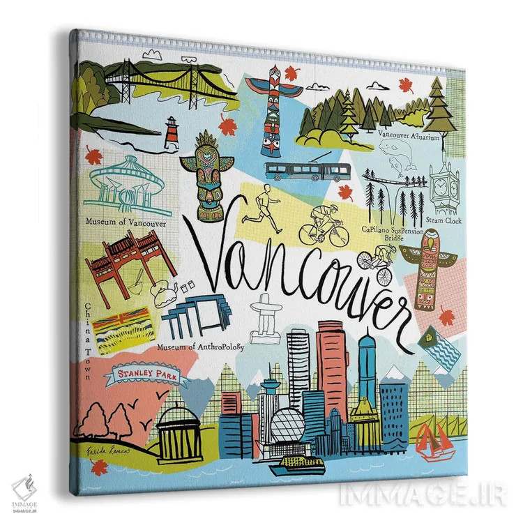 تابلو سفر جهانی ۵ اثر فریده زمان - نمای پرسپکتیو محصول