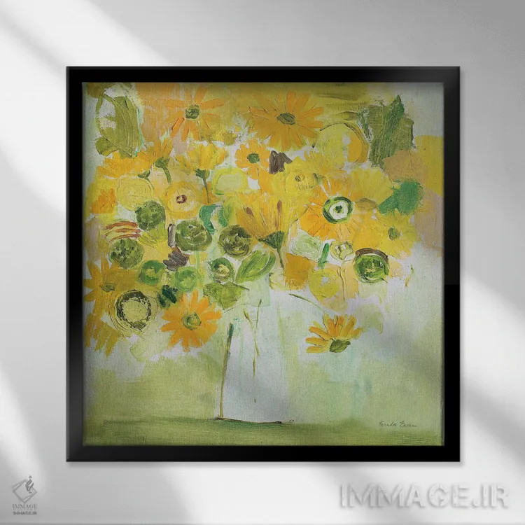 تابلو لذت تابستانی اثر فریده زمان - نمای قابدار مشکی