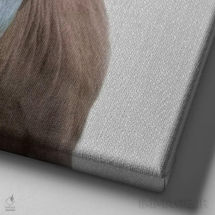 تابلو گاو اثر گال دیزاین - نمای نزدیک بافت بوم