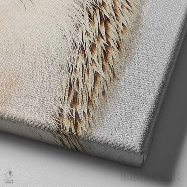 تابلو جوجهتیغی اثر گال دیزاین - نمای نزدیک بافت بوم